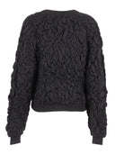 Fabiana Filippi Bomber In Mohair Lavorazione Goffrata Color Nero