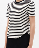 Ann Demeulemeester Floor Micro T Shirt Brushed Striped Jersey