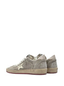 Golden Goose Ballstar Suede Upper Toe And Spur With Pearls Laminated Star Leather Heel