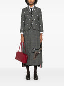 Thom Browne Fit 3 High Armhole Sportcoat W/ Half Drop Satin Stitch Goose In Prince Of Wales Hunting Tweed
