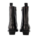 Luis 35 Mm Square Toe Block In Leather Heel Ankle Boot
