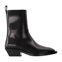 Luis 35 Mm Square Toe Block In Leather Heel Ankle Boot