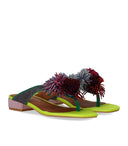 Kurt Geiger Pom Pom Mehrfarbige Tanga-Sandale