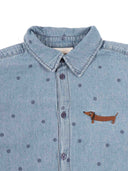 Camicia Mini Rodini Lw Denim Dots Aop Ls