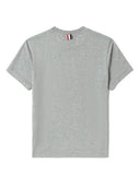 Thom Browne Relaxed Fit Ss Tee With Side Slits In Lt Weight Jersey