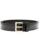 Prada Logo Plaque Patent Leather Belt