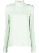 Véronique Leroy High Neck Zipped Long Sleeves Top