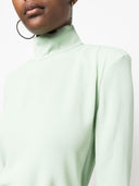 Véronique Leroy High Neck Zipped Long Sleeves Top