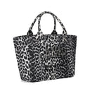 Ganni Leopard Print Grey Shopping Bag