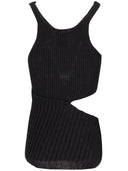 Ann Demeulemeester Asymmetrical Knitted Black Top