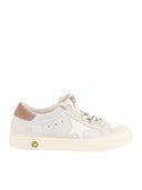 Golden Goose Sneakers May Suede Upper Toe And Heel Nylon Vamp And Tongue Leather Star Gray/Cream/Caramel
