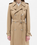 Ann Demeulemeester Eda Fitted Double Breasted Coat Cotton Twill