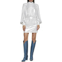 Blanca Vita Blanca Vita Abelia Laminated Mini Dress