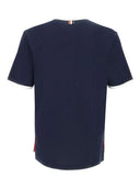 T-shirt Ringer di Thom Browne Ss in jersey di peso medio