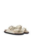 Birkenstock Arizona Db Hex Shine Ecru, Natural Leather, S
