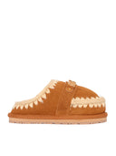 Mou Kids Pantoufle Daim Lettre Logo