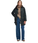 Barbour Beadnell Sage Green Long Jacket