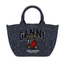 Ganni Denim Kleine Einkaufstasche