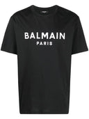 Balmain Crewneck T Shirt With Print