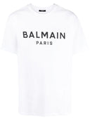 Balmain Crewneck T Shirt With Print
