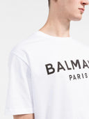 Balmain Crewneck T Shirt With Print
