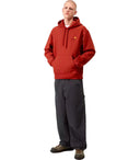 Felpa con cappuccio rossa Carhartt Wip American Script Oxide