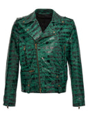 Salvatore Santoro Croc Print Leather Jacket
