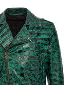 Salvatore Santoro Croc Print Leather Jacket