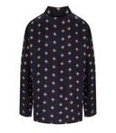 Mm Max Mara Disco Blau gemustertes Hemd