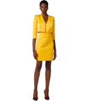 Elisabetta Franchi Robe jaune avec blazer