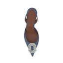 Amina Muaddi Amina Mu I Camelia Sling 60 Bombas de mezclilla impresas