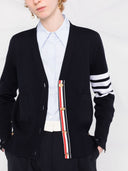 Thom Browne Milano Cardigan With 4 Stripe Detail