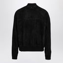 Salvatore Santoro Black Suede Bomber Jacket