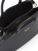 Prada Logo Lettering Leather Tote Bag