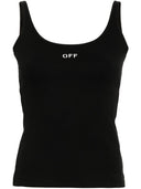 Off White Off Stamp Rib Tank Top Black White
