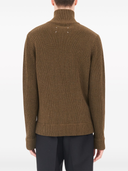 Maison Margiela Ribbstickad Zip Up-tröja