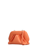 Themoire Gea Vegan Clutch In Orange Faux Leather