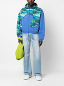 ERL Unisex Stampato Swirl Fleece Felpetta maglia