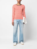 Erl Unisex Crewneck Striped Light Sweater Knit