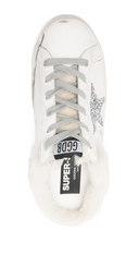Golden Goose Super Star Sabot Leather Upper Glitter Star Shearling Lining