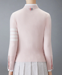 Cardigan classico con scollo a V Thom Browne con 4 barre in cashmere