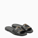 Moncler Slide Bell Black Leather
