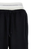 T autorstwa Alexandra Wanga z szeroką nogą w/ logo elastyczne eksponowane krótkie joggers