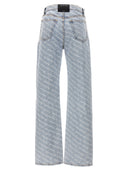 Denim X Alexander Wang 'St Pebble Bleach Logo Print' Jeans