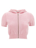 T By Alexander Wang Logo Chenille Cropped Hoodie