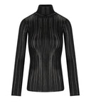 Elisabetta Franchi Schwarzes Rollkragenoberteil