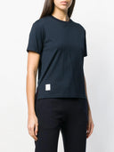 Thom Browne Relaxed Fit Ss Tee With Side Slits In Lt Weight Jersey