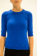 La Rose La Rose Maglia 3/4 Cashmere Bluette