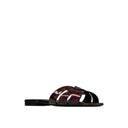 Sandales plates en cuir hommage de Saint Laurent