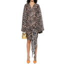 Attico Zebra Print Mini Dress